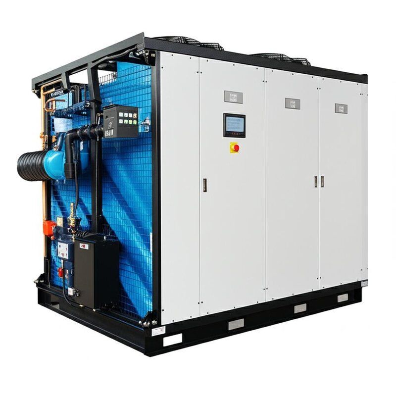 Capacidade de arrefecimento Sistema de ar condicionado de 5-1000 kW com compressor a parafuso e para sistemas comerciais de climatização